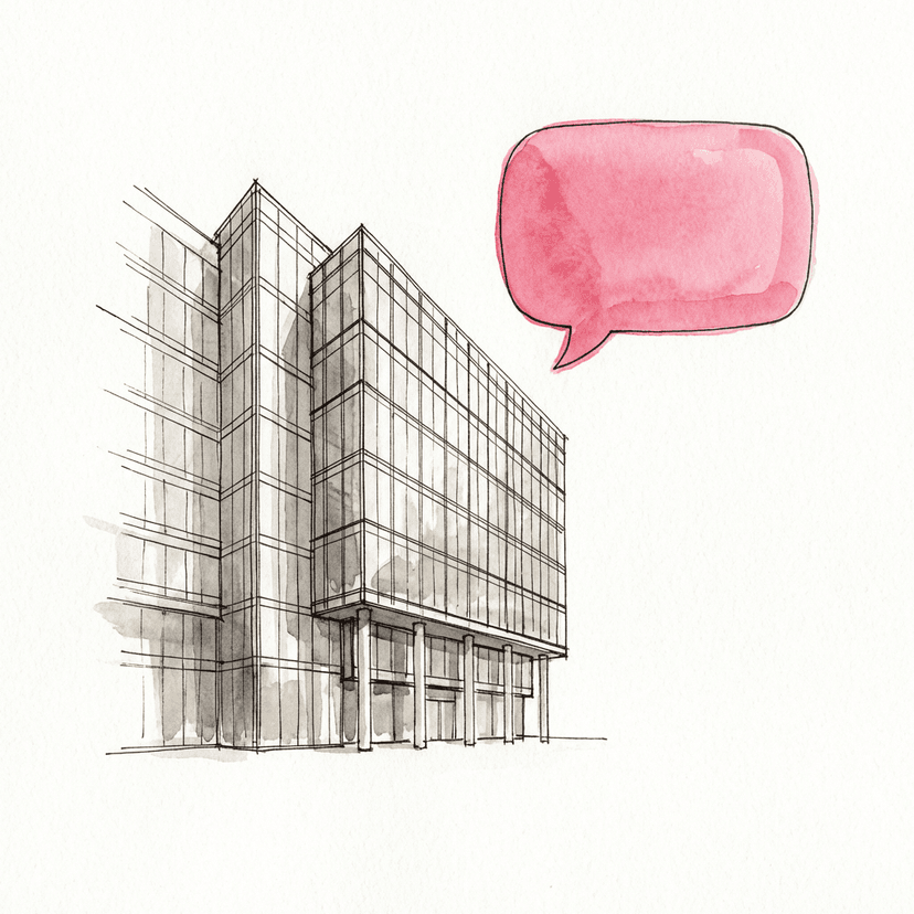 コーポレートサイト向けAIチャットボットのイラスト